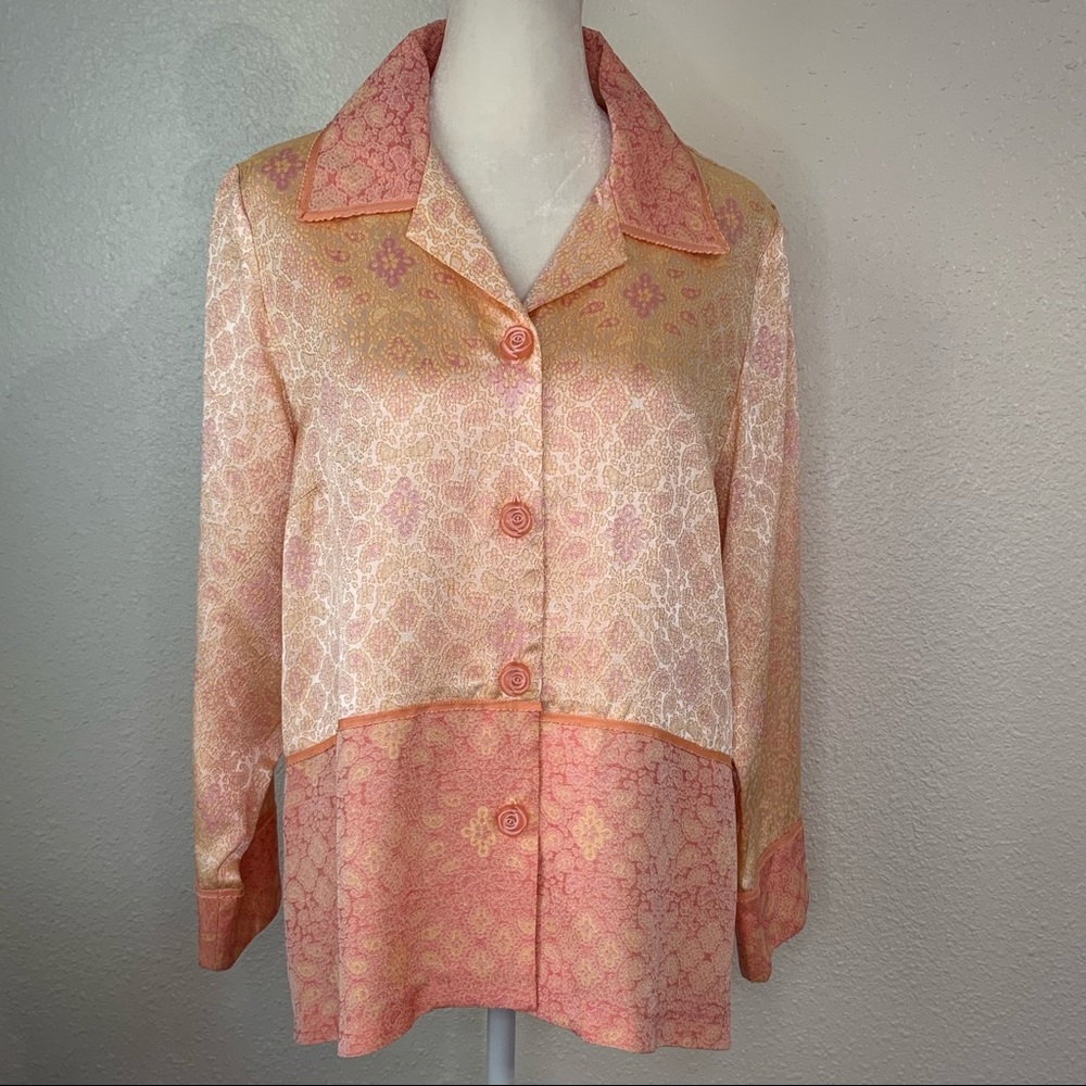 Taylor G, Dallas, Tx, Real Silk Brocade Top, Sz S